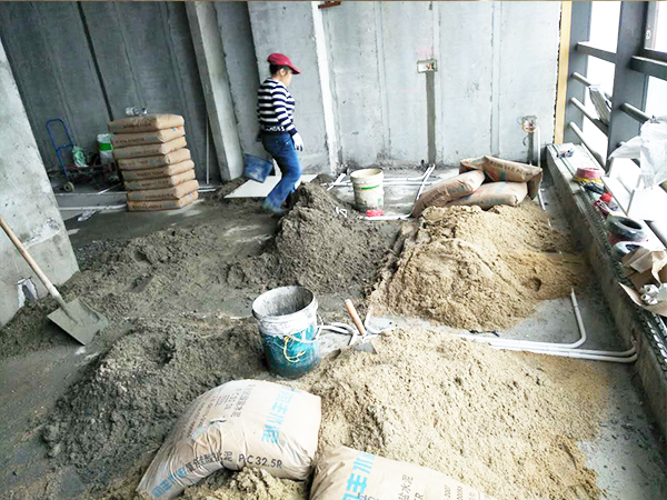 東莞保利生態(tài)城裝修工地現場之基礎工程